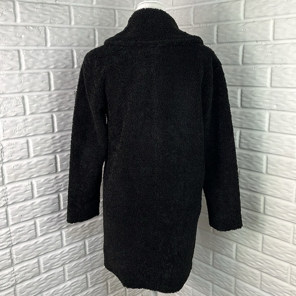 LUCKY BRAND TEDDY JACKET FAUX FUR DOUBLE BREASTED MID LENGTH SIZE XS - Picture 7 of 15